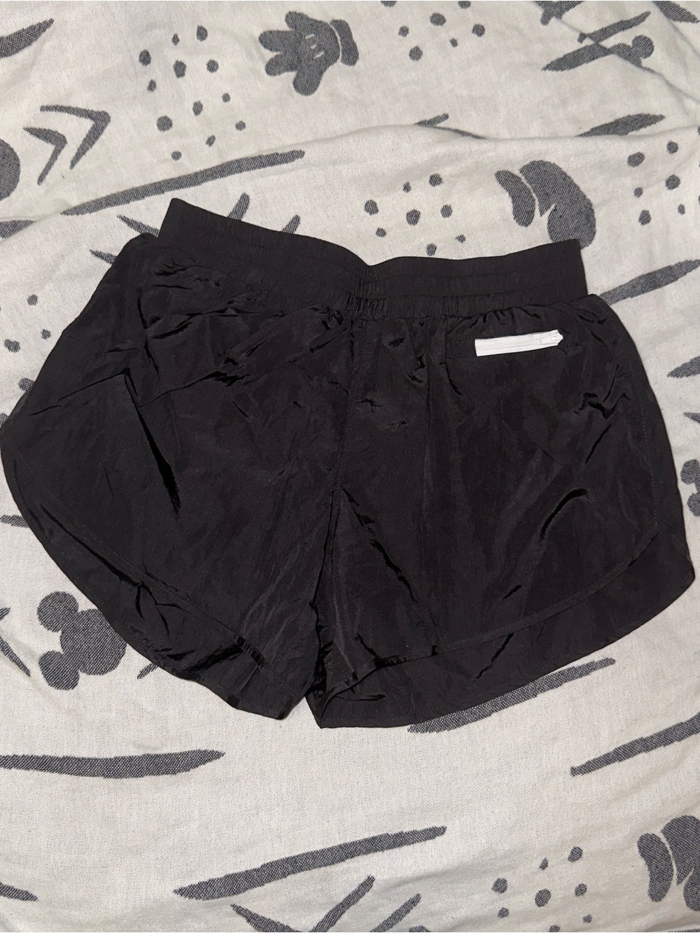 Lime & Chili Black Athletic Running Shorts with Elastic Waist